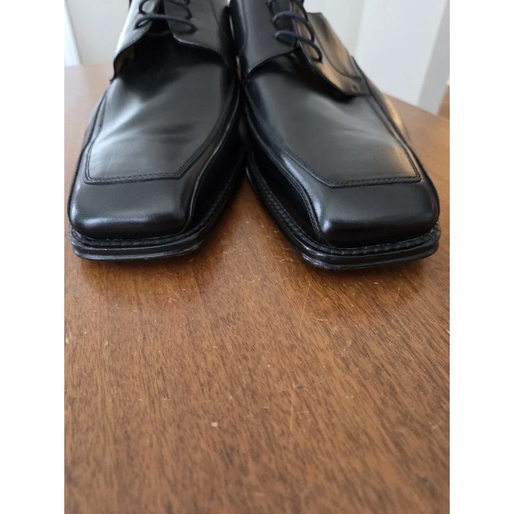 Mezlan Square Toe Derby Dress Shoes Men's 13m Made In Spain Black Old Money‎
